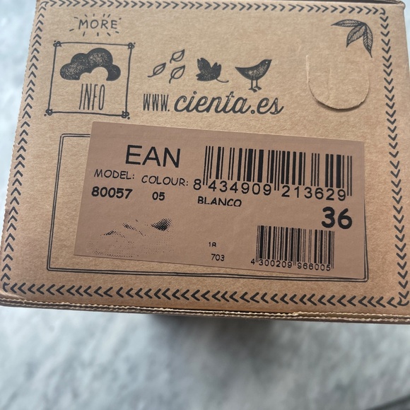 Brand New in Box Cienta white Sneakers - Picture 4 of 4